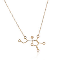 Everfast 1pc Vitamin Molecule Pendant Biology Molecule Necklace Silver Gold Color Link Chain Science Jewelry for Women Men 2024 - buy cheap