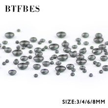 BTFBES-Cuentas redondas facetadas de hematita negra mate, abalorios de piedra Natural de 3/4/6/8mm, abalorios sueltos para fabricación de pulseras de joyería DIY 2024 - compra barato