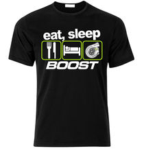 Camiseta de moda de "EAT SLEEP BOOST", camiseta EVO WRX STI VAG Turbo Drift, aficionado a las carreras, regalo, talla S-XXL, gran oferta, 2019 2024 - compra barato