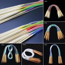 Разноцветные трубки 18 Размер набор швейных игл бамбуковые круглые вязаные спицы Набор 2024 - купить недорого