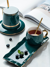 Eecamail copo de café uma pessoa, comida criativa dourada dia das bruxas chá europeu de luxo copo de café conjunto prato de café 2024 - compre barato
