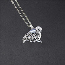 Elfin Wholesale Trendy Pomeranian Necklaces Gold Color Silver Color Pomeranian Jewellery Pendant Necklaces Women Men Jewellery 2024 - buy cheap