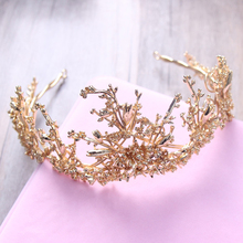 Vintage Baroque Princess Crown Prom Tiara Bride Wedding Hairband Leaf Branch Pageant Crowns Bridal Hair Accessories Headbands 2024 - buy cheap