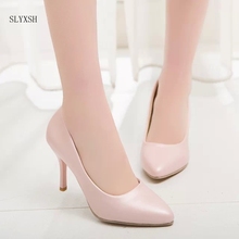 SLYXSH Woman Shoes High Heels Pumps White Wedding Shoes Pointed Toe Pump Spring Autumn Dress Shoes 2024 - buy cheap