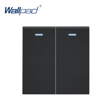 Wallpad-Interruptor de reinicio momentáneo de 2 entradas, tecla de función de contacto para pared, solo módulo de plástico blanco y negro 2024 - compra barato