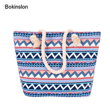 Bokinslon Handbags Bags Women Canvas Geometric Shapes Woman Crossbody Bag Fashion Casual Female Rope Bags 2024 - buy cheap