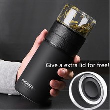 400MLThermos Bottle Tea Cup with Infuser Tea Glass Cups Insulated Coffee Travel Mug with Stainless Steel Infuser Thermal Flask 2024 - buy cheap