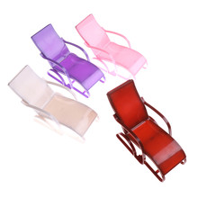 4 cores plástico praia lounge cadeira mini cadeira de balanço kawaii móveis acessórios para bonecas decoração do bebê meninas brinquedos 2024 - compre barato