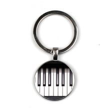 Piano keychain, exquisite cabochon glass keychain, car key jewelry, bag charm. 2024 - buy cheap