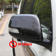 Moldura de protección de puerta para coche Toyota Prado FJ150 FJ 150 2010-2018 ABS, lateral de fibra de carbono para espejo retrovisor de puerta, accesorios de marco, 2 uds. 2024 - compra barato