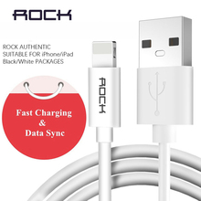 ROCK Round USB Charger Data Cable for iPhone 7 plus Fast Charging Cable Cord Adapter Chargeur for lighting cable X 8 7 6S 6 5s 2024 - buy cheap