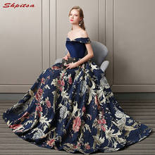 Floral Mother of the Bride Dresses for Weddings Off Shoulder A Line Evening Gowns Groom Godmother Dresses 2024 - buy cheap