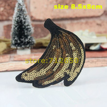 New arrival 10 pcs banana sequins Embroidered patches iron on cartoon Motif DK Applique embroidery accessory 20150819 2024 - buy cheap