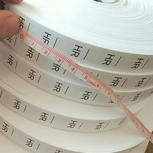 1000PCS(It's 1 Roll) , Custom logo White coated tape print care label clothing nylon size tag 2024 - buy cheap