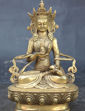 ZSR 601 + + 6 "Тибетский буддизм бронзовое сиденье ваджрадхара ваджрабава богиня Будда статуя 2024 - купить недорого