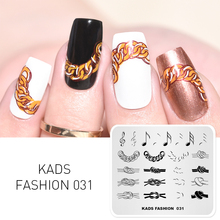 KADS FASHION 031 Chain & note design nail stamping plates nail printing manicure art template stamping nail art stencils 2024 - buy cheap