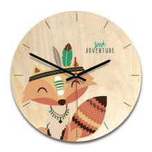Wooden Wall Clock Modern Home Decoration Cartoon Wall Clock Design Vintage Rustic Shabby Home Office Cafe Decoration Clock 2024 - buy cheap