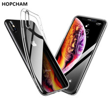 Мягкий силиконовый чехол HOPCHAM для iPhone 7 7Plus 8 8Plus X XS Max XR, Прозрачный чехол для iPhone 5 5S SE для телефона 6 6s Plus 2024 - купить недорого