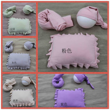 Фоны для фотосъемки новорожденных пеленки реквизит для фотосъемки новорожденных одеяла пеленки + подушка для малышей + шляпа для фотосъемки аксессуары 2024 - купить недорого