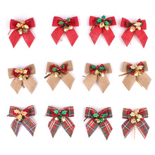 Christmas Bows Tie New Year Gift Bows Ornaments Christmas Tree Decorations for Home Noel Bowknot Crafts Wedding Bow Decorations 2024 - купить недорого