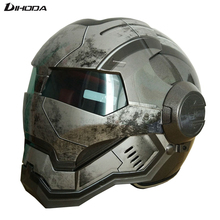 Masei-capacete masculino e feminino, máquina de guerra, homem de ferro, cinza, meio capacete, aberto, face, abs, motocross 2024 - compre barato