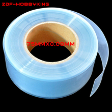 75mm 75mmX0.08mm Transparent Clear PVC Heat Shrink Tube For RC LiPO NiMH NiCd Battery Shrinking Case Shealth Housing 2024 - buy cheap