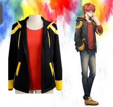 707 Cosplay Costume Mystic Messenger Saeyoung Choi Cosplay Zipper Jacket Luciel Seven Hoodies 707 Red T-shirt Short Orange Wig 2024 - buy cheap