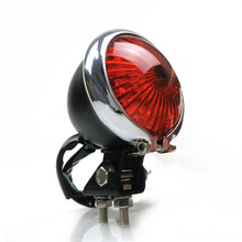 Lâmpada de led traseira para pára-choques, lâmpada preta com lentes vermelhas e retrô, luz de freio traseira e parada universal 2024 - compre barato