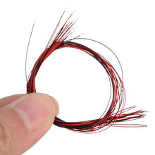 10 gêmeos durável mayitr 0402 pré-soldado micro litz com fio smd vermelho lâmpada led modelo diy 200mm longo 3v/12v de alta compatível