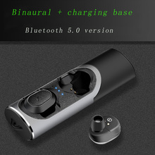 Auriculares binaurales inteligentes con Bluetooth 5,0, MINI auriculares invisibles estéreo con reducción de ruido, a prueba de agua, deportivos, con caja de carga HD, llamada de música 2024 - compra barato