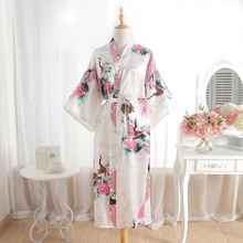 BZEL New Wedding Dressing Gowns Bride Long Robe Kimono Robe Sexy Bridal Party Robe Floral Bridesmaid Robe Bridal Gift 16 Colours 2024 - buy cheap