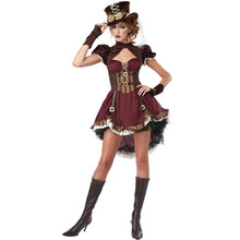 Halloween Female Pirate Cosplay Vampire Dress Women Pirate Clothes Halloween Adult Corsair Cosplay Dress Female Halloween Party 2024 - buy cheap