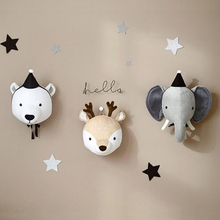 De la cabeza de elefante conejo unicornio ciervo decoración para dormitorio infantil de la pared de pared del dormitorio montaje niños Animal relleno Juguetes 2024 - compra barato