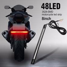 Moto Motorcycle LED 48SMD Flexible License Plate Lamp Tail Brake Stop Turn Signal Integrated 3258 LED Light Strip Assist Lamp 2024 - buy cheap