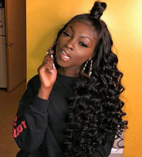 360 Lace Frontal Wig Loose Wave Wigs 13x4 Deep Front Lace Remy Human Hair Pre Plucked Hairline Long Wigs Black For Women 150% 2024 - buy cheap
