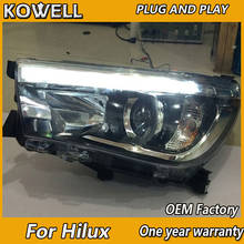 KOWELL Car Styling for Toyota Hilux LED Headlights 2015 New Hilux Revo Vigo Headlight DRL Bi Xenon Lens High Low Beam Parking 2024 - buy cheap