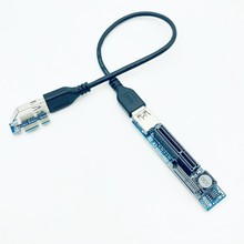 Btbcoin-cabo de extensão pci-e riser, adaptador pcie pci-express x1 para x4 riser pci e riser, com cabo de extensão usb3.0 de 30cm 2024 - compre barato