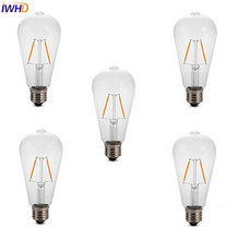 Светодиодная лампа накаливания IWHD E27, 2 Вт, 4 Вт, 6 Вт, винтажная лампа E27, светодиодный ные лампы накаливания 110-220 В, лампа накаливания в стиле ретро, промышленная декоративная лампа 2022 - купить недорого