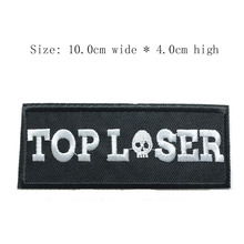 Free shipping Top loser 10cm wide left chest embroidery patch Wholesale price iron on sew on emblemas for clothing sleeve bag 2024 - buy cheap