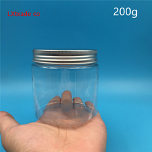 O Envio gratuito de 50 ml 100 ml 250 ml Vazia Garrafa de Embalagens De Plástico Transparente Jar Tampa de prata Com Janela Embalagens de Cosméticos 30 pcs 2024 - compre barato
