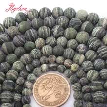 6,8mm Round Bead Frost Matte Green Zebra Agates Natural Stone Beads For DIY Necklace Bracelets Jewelry Making 15" Free Shipping 2024 - buy cheap