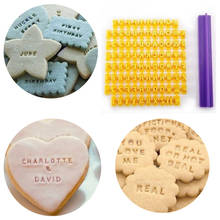 Alphabet Letter Number Cookie Press Stamp Embosser Cutter Fondant Mould Cake Baking Molds Tools Round Cutter Stencil Cookies 2024 - buy cheap