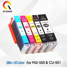 5 Pack PGI-550 CLI-551 BK PGI550 PGI 550 Ink Cartridges For Canon Pixma MX-725 MX925 IP-8750 MG 5450 5550 6350 Inkjet Printer 2024 - buy cheap