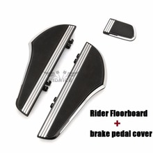 CNC Defiance драйвер подножка комплект + педаль тормоза крышка для touring street glide FLHX драйвер floorboards FLHR FLTR FLHT Footb 2024 - купить недорого