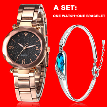 Reloj clásico de cuarzo con cielo estrellado para Mujer, pulsera de Metal, saati 2024 - compra barato