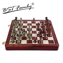 Шахматный набор Kirsite металлические шахматные фигуры король высота 67 мм деревянная складная шахматная доска переносные шахматы игра для дет... 2024 - купить недорого