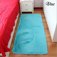 Alfombra de baño rectangular azul europeo, tapete antideslizante absorbente para de habitación, cuatro tamaños, envío gratis 2024 - compra barato