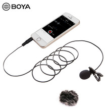 BOYA BY-LM10 смартфон Аудио Видео Запись всенаправленный Lavalier микрофон для iPhone 6 6s 5 4S Sumsang S6 S5 S4 HTC 2024 - купить недорого