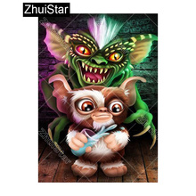 Full Square Drill 5D DIY Diamond Painting "Big ear monkey" 3D Embroidery Cross Stitch Mosaic Decor Gift xsh 2024 - buy cheap