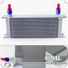 16 Row 8AN Universal Engine Oil Cooler 3/4"UNF16 + 2pcs AN8 Straight Fittings 2024 - buy cheap